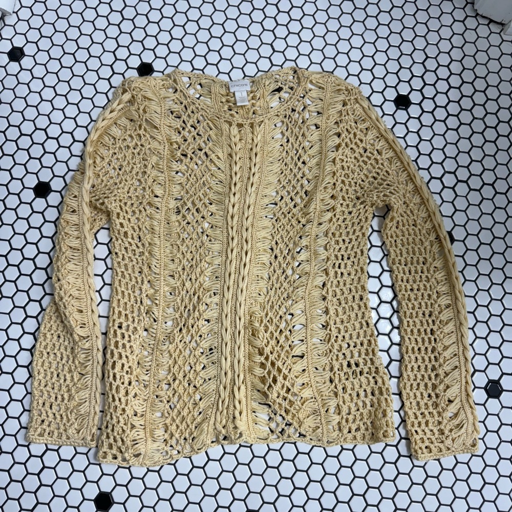 Chicos crochet sweater size medium or 1